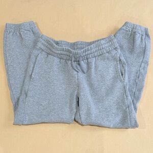 Quince Organic Heavyweight Fleece Boyfriend Grey Sweatpants